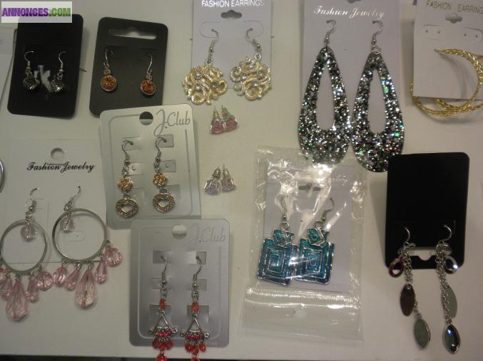 Boucles d'oreilles fantaisie neuves à 2 euros l’unité