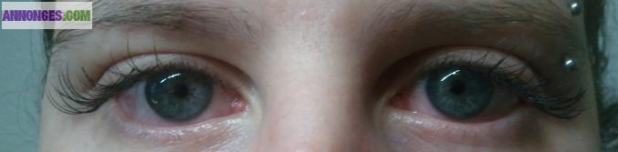 Pose d'extensions de cils un à un