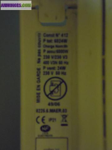 Radiateur accumulation dynatherm noirot 6000w