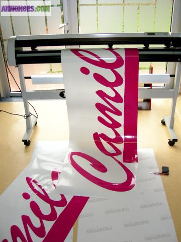 Logo autocollant decouper sur mesure lettre chiffre..