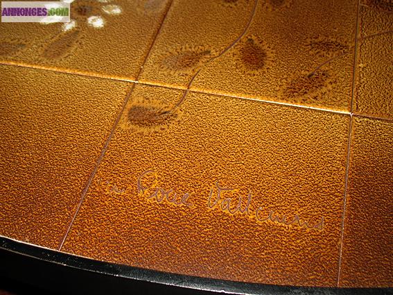 Table basse Vallauris signée La Roue