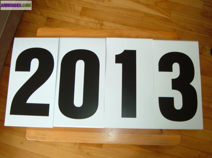 Chiffres en plastiques