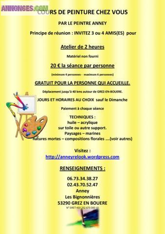 COURS DE PEINTURE A DOMICILE