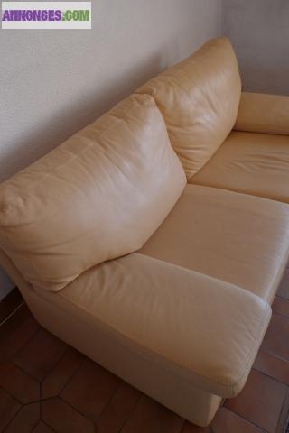 Canapés cuir L2m l1mH090