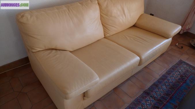 Canapés cuir L2m l1mH090