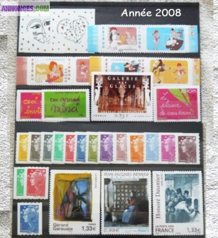 Année 2012 complète timbres France adhésif/autocollant