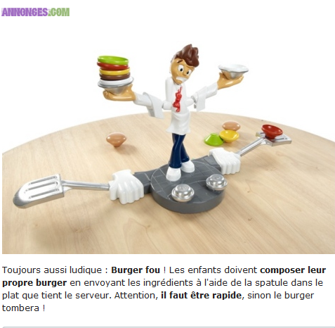 Jeu BURGER FOU / Burger blast neuf (n°05) nabila