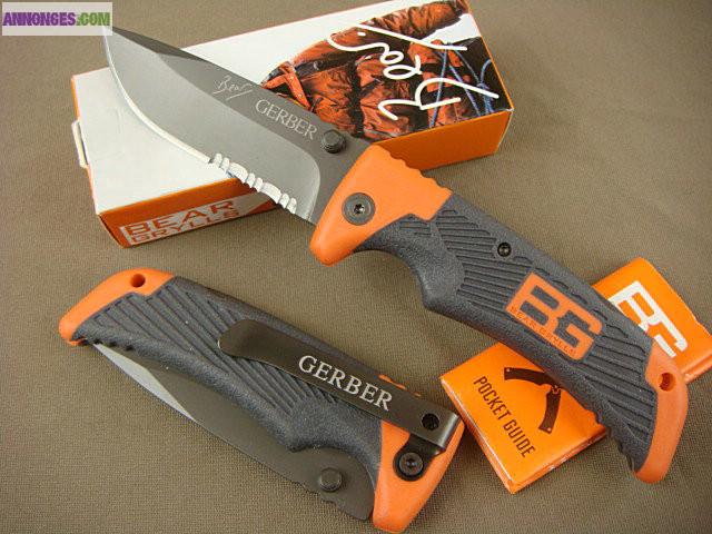 Couteau de survie pliant Gerber "Bear Grylls"