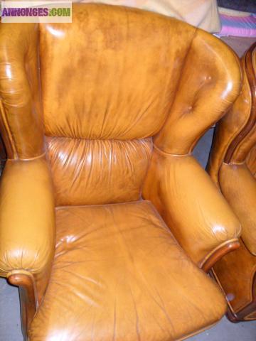 Fauteuil en cuir
