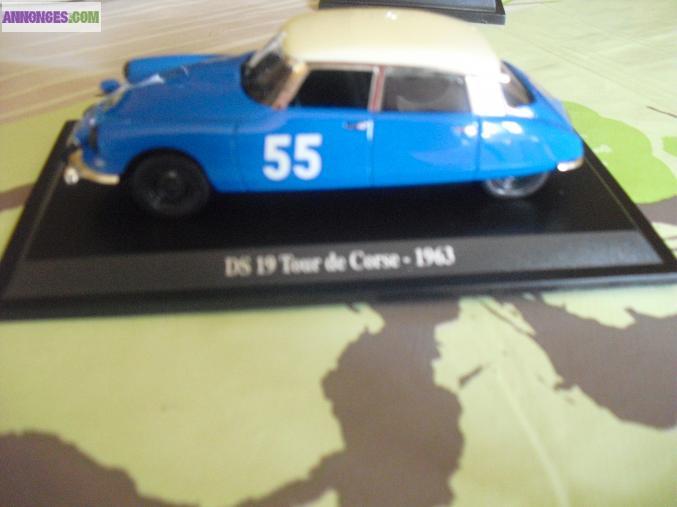 Voiture DS tour de corse 1963 sur socle
