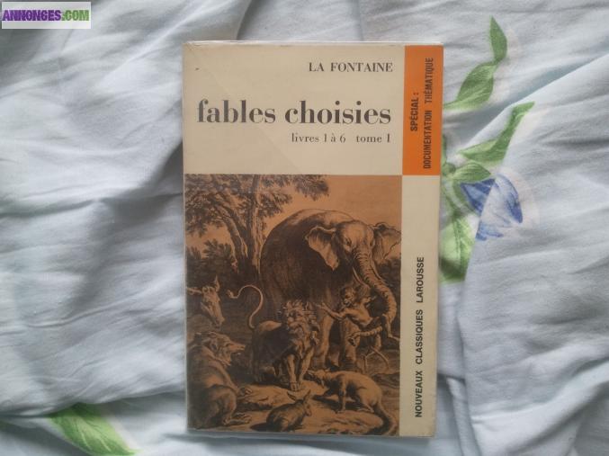 Livre fables choisies de la fontaine