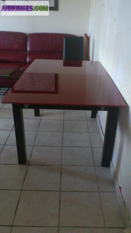 Table en verre trempé