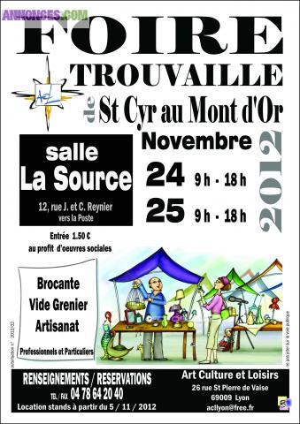 FOIRE A LA TROUVAILLE DE ST CYR AU MONT D'OR