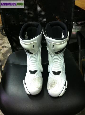Botte de moto alpinestar SMX plus balnc