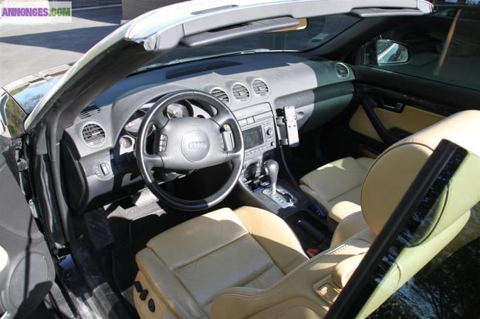 Audi a4 cabriolet s line noire cuir havane