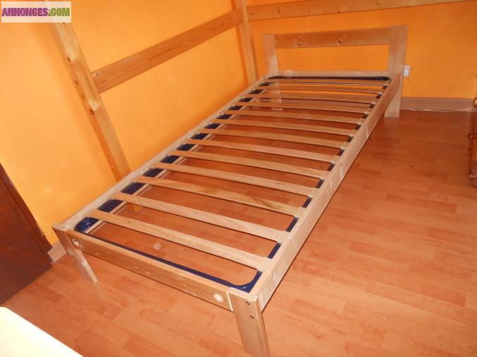 Lit enfant + sommier à lattes