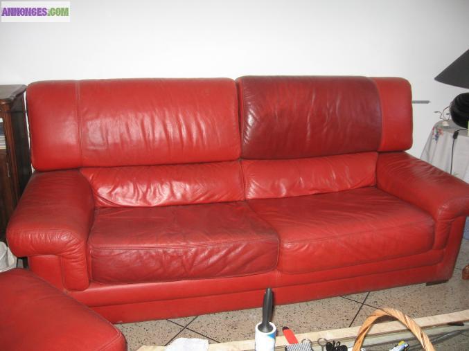 Ensemble de canapés en cuir