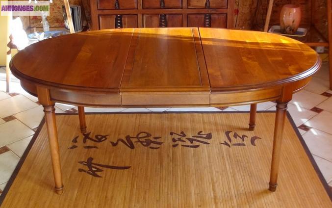 TABLE OVALE MERISIER MASSIF