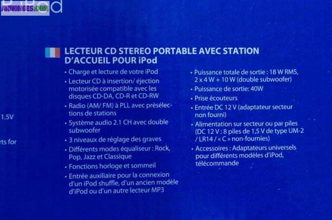 SCOTT I-SX 90, RADIO CD STATION ACCUEIL ipod, NEUF