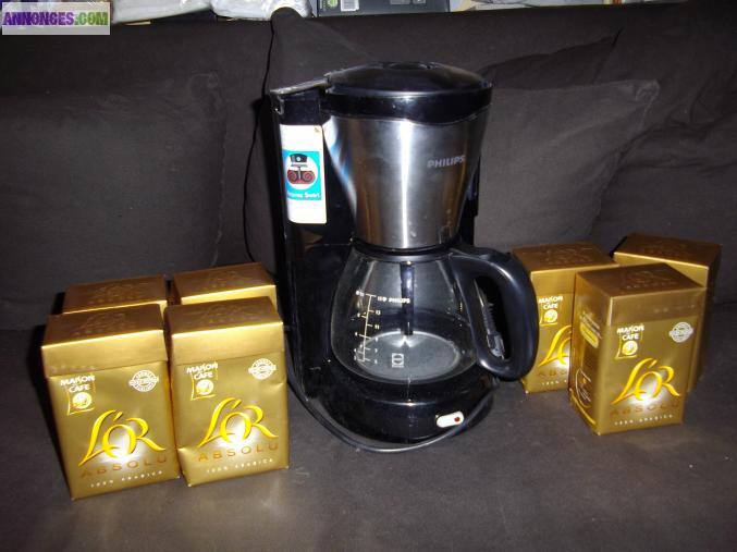 Lot cafetiere + paquets cafes