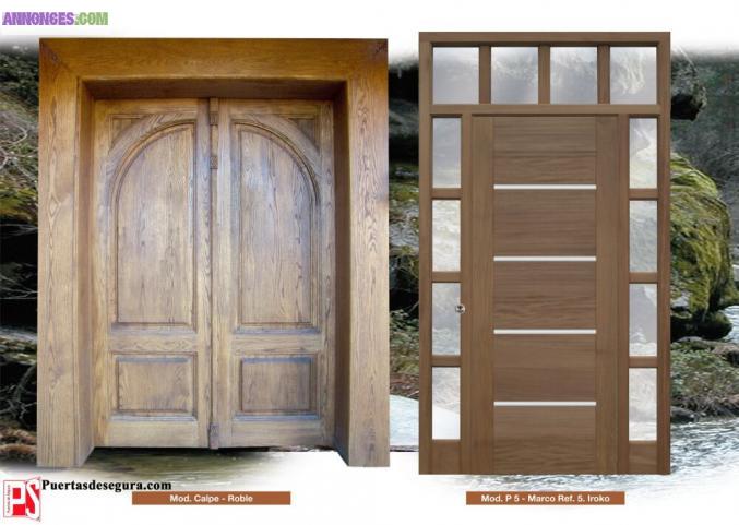 Portes exterieures en bois