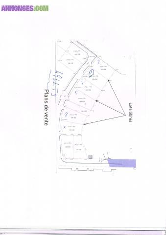 6 PARCELLES DE TERRAIN A BÂTIR A BRAS CANOT