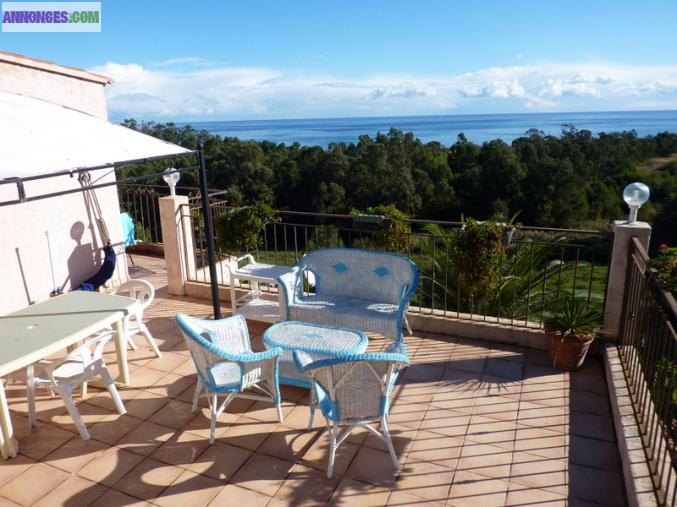 EXCEPTIONNEL A LOUER A SOLENZARA SUPER APPARTEMENT VUE MER 
