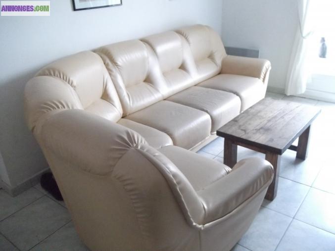 Vend canape dangle beige doccasion