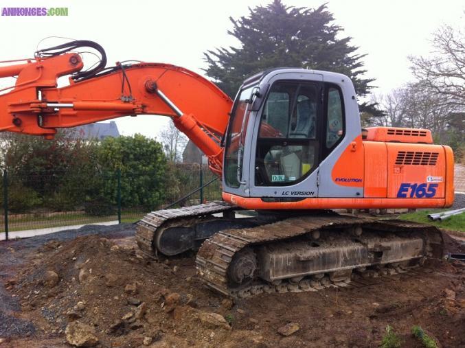 Pelle sur chaines Fiat Kobelco E165