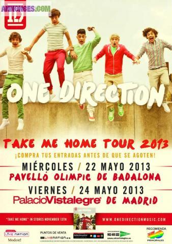6 places concert ONE DIRECTION à MADRID