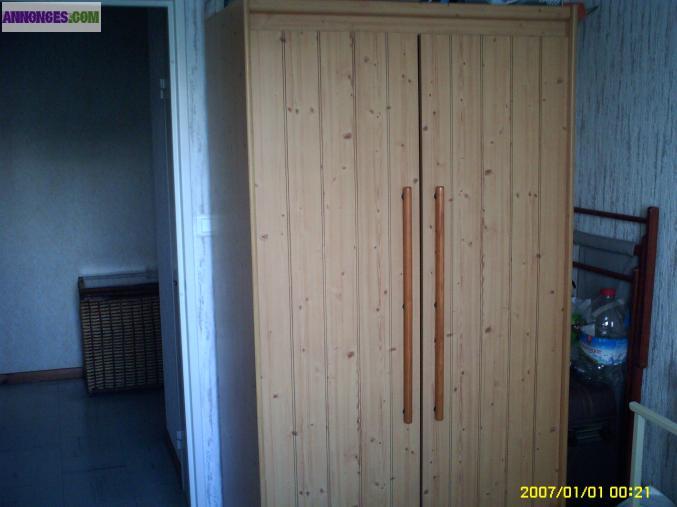 Chambre complète enfant  Pin massif