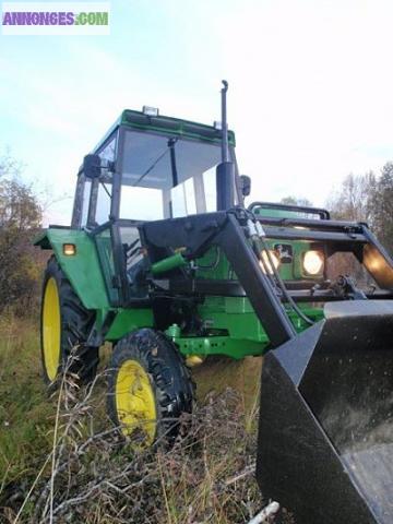 Tracteur john deere 6500 heures