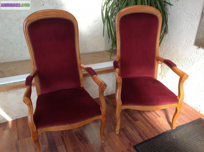 Fauteuils Voltaire ( lot de deux )