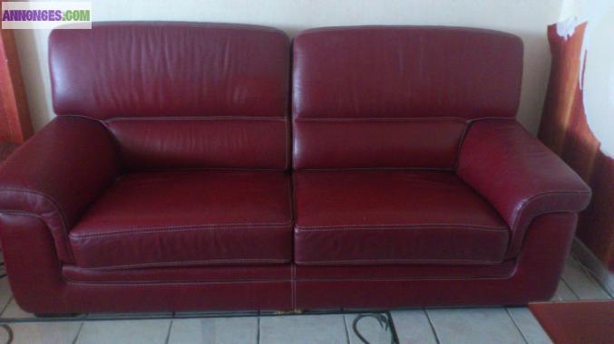 Canapé en cuir 3 places
