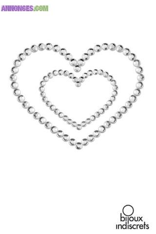 Bijoux de peau coeurs (plusieurs couleurs)