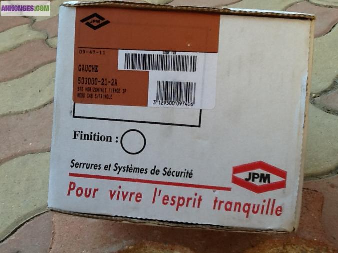 Serrure jpm 3 points hotisontale GAUCHE