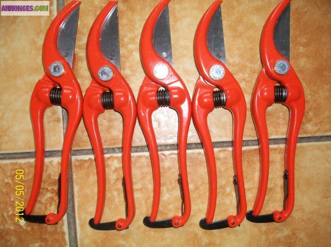 Lot de 5sécateurs bahco