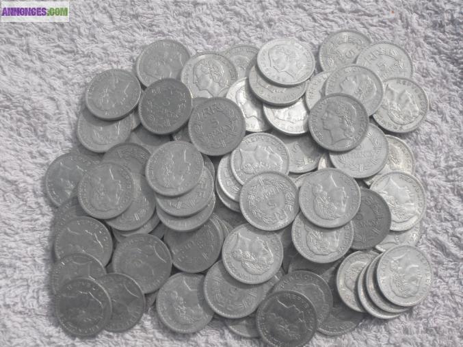 Gros lot de 5frcs lavrillers alu 1945
