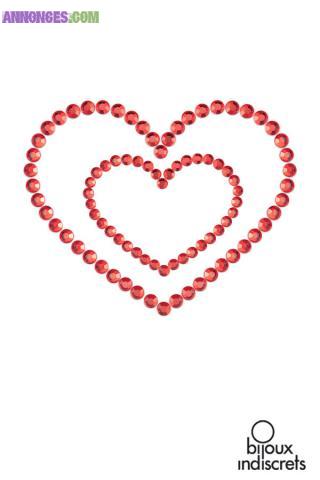 Bijoux de peau coeurs (plusieurs couleurs)