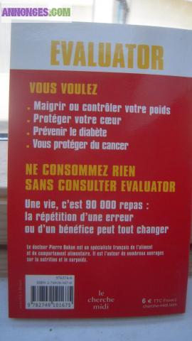 Livre "Evaluator" : 1140 aliments évalués
