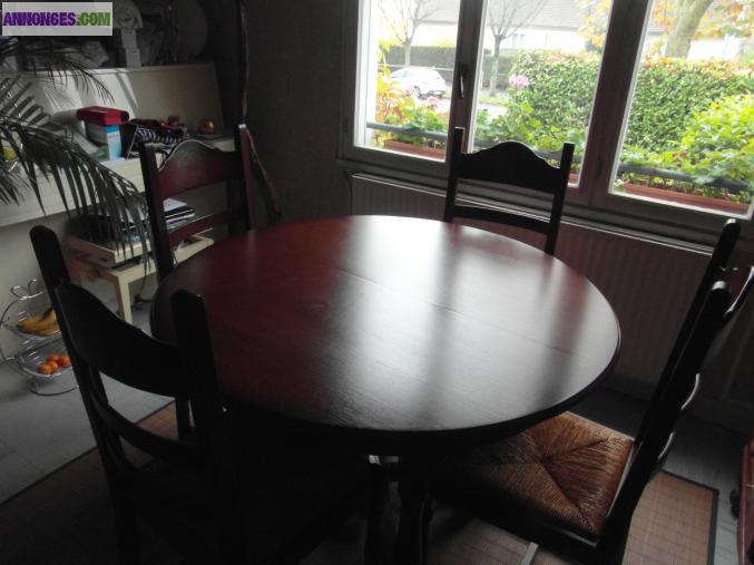 Table en chêne + 6 chaises (faire offre)
