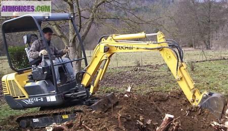 Mini pelle 1.8t avec porte char