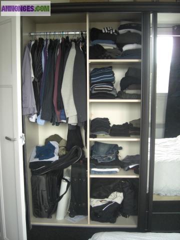 ARMOIRE Wengé L249x H224 x P64 cm