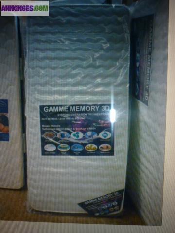 MATELAS MEMOIRE DE FORME 90X190 CM NEUF