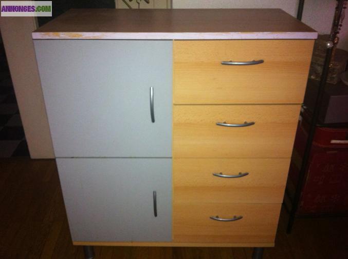 MEUBLE 3 TIROIS 2 PORTES
