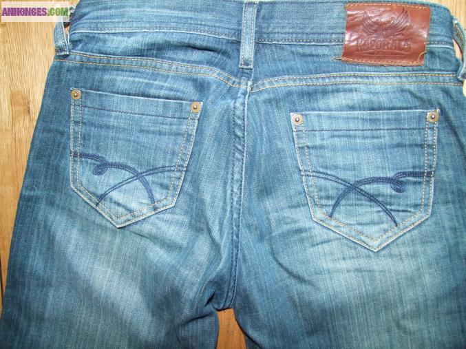 Pantalon jeans kaporal femme taille 36