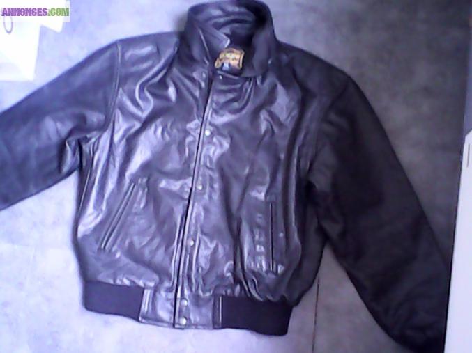 Blouson cuir homme