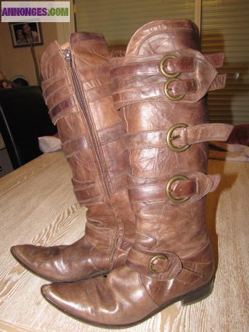 Bottes en cuir