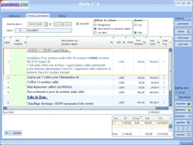Logiciel gratuit de facturation Facturum
