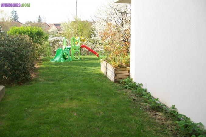 Gerstheim, F3 76m² en rez de jardin 130m²